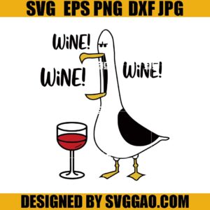 Duck Silly SVG, Goose University SVG, Wine Duck SVG