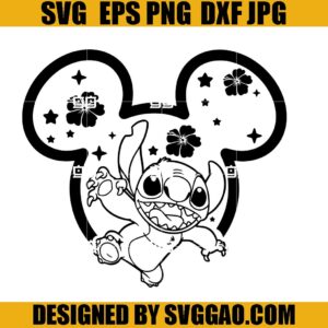 Stitch Disneyland Ears SVG, Stitch And Mickey Ears SVG, Ohana Stitch SVG