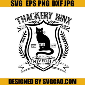 Thackery Binx University SVG, Hocus Pocus SVG, Cat SVG