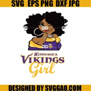 Minnesota Vikings SVG, Minnesota Vikings Girl SVG, NFL SVG