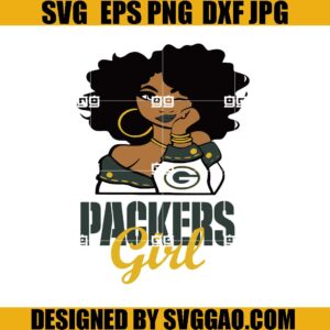 Packers Girl SVG, Green Bay Packers SVG, Football SVG