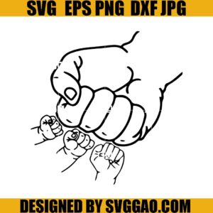 Happy Fathers Day SVG, Fist Bump SVG, Dad SVG