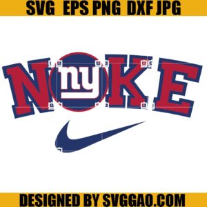 New York Giants Swoosh, NFL Giants SVG, New York Giants Nike SVG