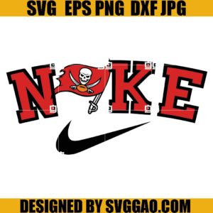 Tampa Bay Buccaneer Swoosh SVG, NFL Buccaneer SVG, Nike Buccaneer SVG