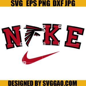 Atlanta Falcons Nike SVG, NFL SVG, Atlanta Falcons NFL Swoosh SVG