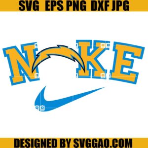 Los Angeles Chargers Nike SVG, NFL Swoosh SVG, Los Angeles Chargers NFL SVG