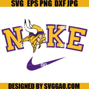 Minnesota Vikings Swoosh SVG, Nike Nfl SVG, Minnesota Vikings SVG