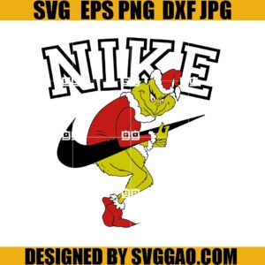 Swoosh Grinch SVG, The Grinch SVG, Swoosh Christmas SVG