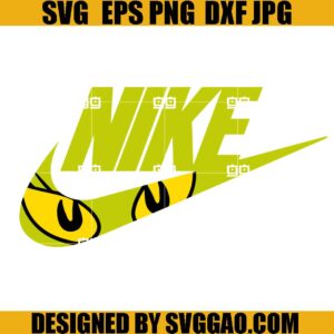Grinch Swoosh SVG, Nike Christmas SVG, Nike Grinch Eye SVG