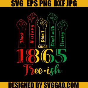 Free Ish Juneteenth SVG, Juneteenth 1865 SVG, Black Lives Matter SVG