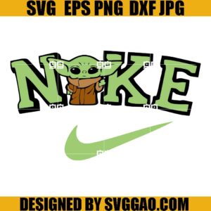 Nike Baby Yoda SVG, Swoosh Baby Yoda SVG, Swoosh Star Wars SVG