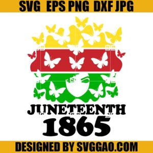 Juneteenth Black Girl Butterfly SVG, Black Woman SVG, Freedom Celebrate Independence Day SVG