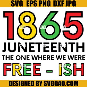 1865 Juneteenth Free ish SVG, Black History SVG, Blm SVG