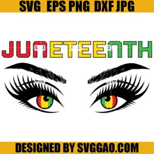 Juneteenth Eye SVG, Juneteenth Day SVG, African Woman SVG