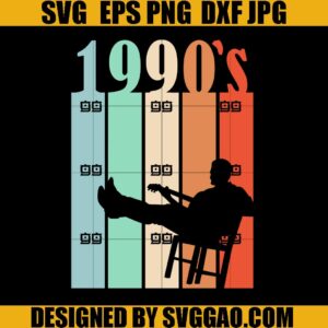 Retro Vintage 1990s SVG, Guitarist SVG, Guitar Lovers SVG