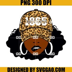Juneteenth Black Girl Leopard Cap 1865 PNG, Freedom Day PNG, Africa PNG