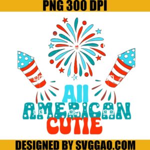 All American PNG, Cutie 4th of July PNG, Fireworks America PNG