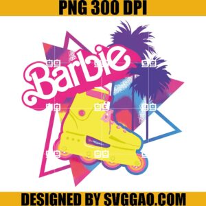 Barbie Roller Skate PNG, Pink Baby Doll PNG, Barbie PNG