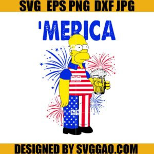 The Simpson America Independence Day SVG, Independence Day SVG, 4th of july SVG, USA SVG