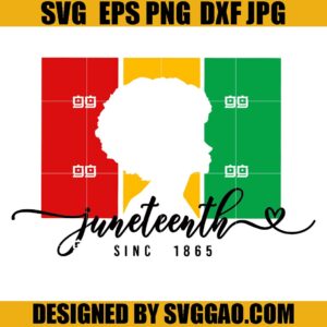 Juneteenth 1865 SVG, Black Woman SVG, Melanin SVG