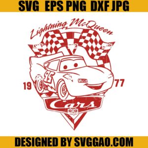 Retro Lightning Mc Queen Number Back SVG, Mc Queen SVG