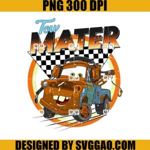 Tow Mater Tee PNG, Lightning McQueen Number Back PNG, McQueen PNG