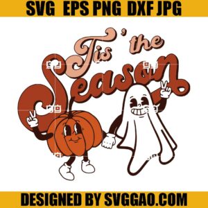 Tis The Season SVG, Retro Halloween SVG, Halloween Fall SVG