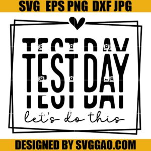 Retro Rock the Test SVG, Test Day SVG, Teacher SVG