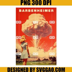Barbie x Oppenheimer PNG, Barbenheimer PNG, I Survived Barbenheimer PNG