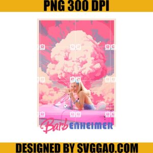 Barbie Movie Poster PNG, Oppenheimer Movie PNG, Barbenheimer Movie 2023 PNG