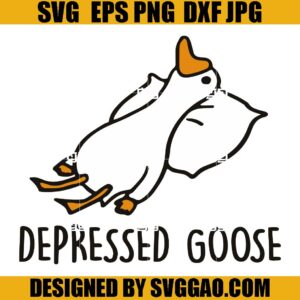 Depressed Goose SVG, Silly Goose School SVG, Goose SVG