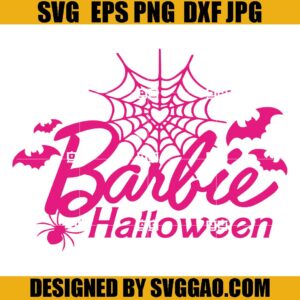 Halloween Barbie SVG, Pink Doll Halloween SVG, Halloween Movie Barbie SVG