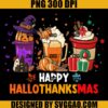 Hallothanksmas Coffee PNG, Latte Coffee Hallothanksmas PNG, Thanksgiving PNG