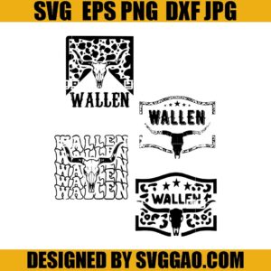 Wallen Leopard SVG Bundle, Wallen Last Night SVG, Wallen Western Music SVG