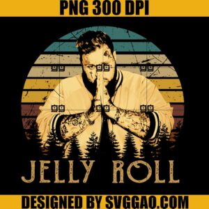 Vintage Jelly Roll PNG, Retro Musics Country Day PNG, Jelly Roll Whitsitt Chapel PNG