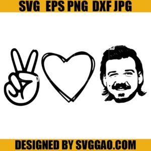 Peace Love Morgan Wallen SVG, Morgan Wallen SVG, Morgan Wallen Alexa Play SVG