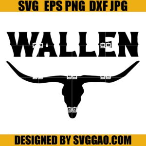 Wallen Bull SVG, Bullhead Wallen Western SVG, Wallen Western Cow Skull SVG