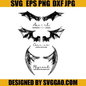 The Bat Boys SVG, The Night Court SVG, A Court of Thorn and Roses SVG