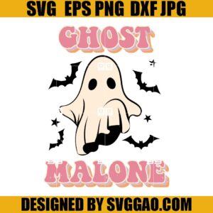 Ghost Malone SVG, Fall Party SVG, Ghost Halloween Boo Crew SVG