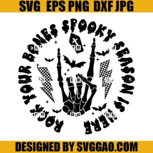 Rock And Roll SVG, Rock Your Rones Spooky Season Is Here SVG, Spooky Season SVG