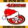 San Francisco 49ers Christmas SVG, NFL Christmas Logo SVG, San Francisco 49ers Santa Hat SVG