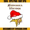 Minnesota Vikings Christmas SVG, NFL Christmas Logo SVG, Vikings NFL Santa Hat SVG