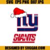 New York Giants Christmas SVG, NFL Christmas Logo SVG, Giants NFL Santa Hat SVG