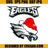 Philadelphia Eagles Christmas SVG, NFL Christmas Logo SVG, Eagles NFL Santa Hat SVG