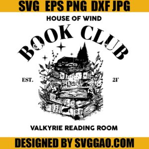 House of Wind Book Club Acotar SVG, Valkyrie Reading Room SVG
