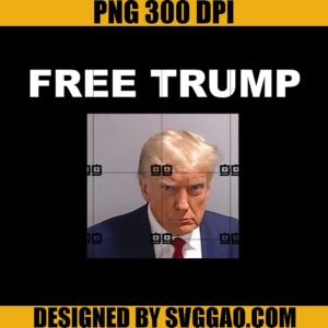 Free Donald Trump PNG, MAGA Mugshot PNG, Trump Mugshot Transfer PNG