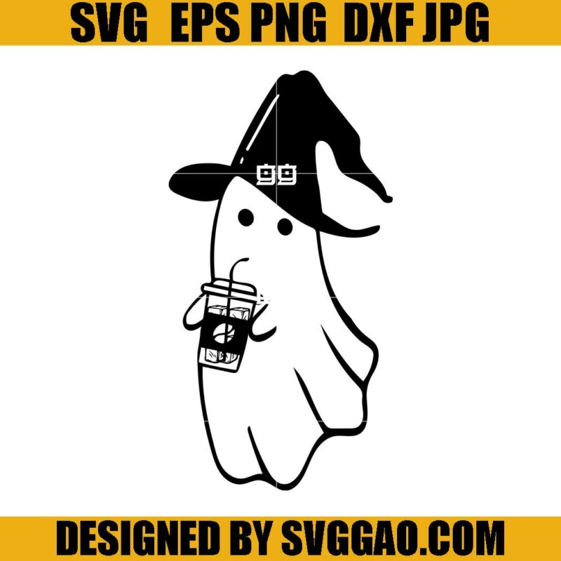 Ghost Coffee SVG, Boo Spooky Coffee SVG, Spooky Season SVG
