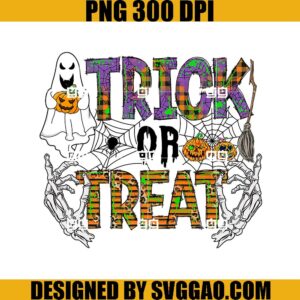 Trick Or Treat Halloween Spooky Season PNG, Skeleton Hand PNG, Boo Pumpkin PNG