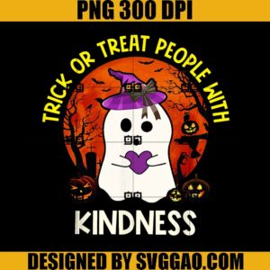Trick Or Treat People With Kindness PNG, Be Kind Boo No Bullying Unity Day PNG