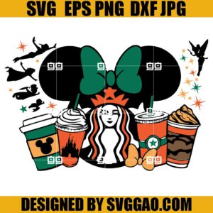 Mickey Starbucks SVG, Disneyland Coffee Latte SVG, Halloween Starbucks SVG